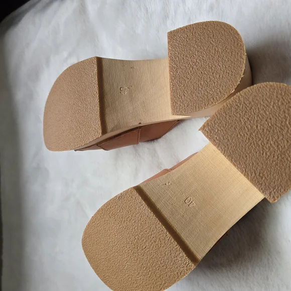 Swedish Hasbeens Tan Leather Sandals - Picture 3 of 7